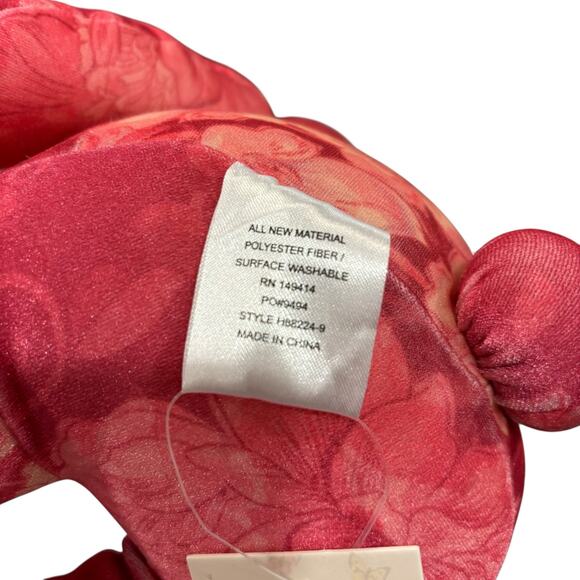 JOHNNY WAS pink printed velvet teddy bear, NWT - Picture 5 of 7